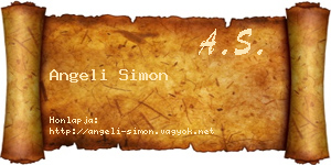Angeli Simon névjegykártya